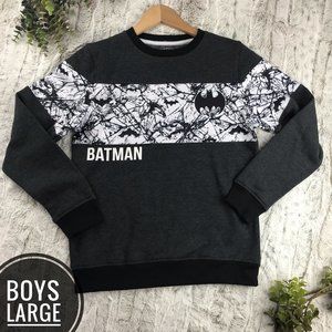 [DC Comics] Batman Graphic Sweatshirt Size L Large Boys Top Gray Black